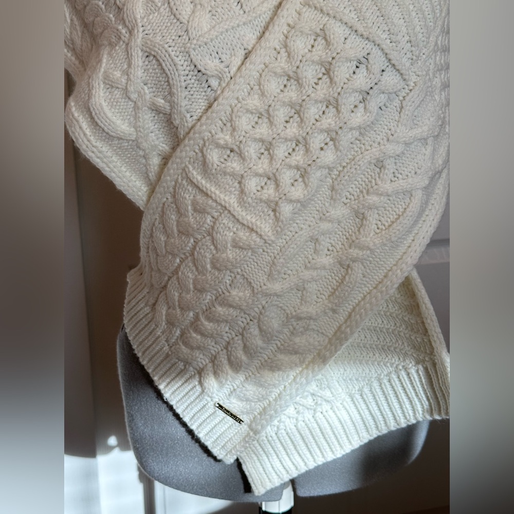 Michael Kors women's Cable Knit Oversized Chunky Infinity‎ Scarf - Cream Charity